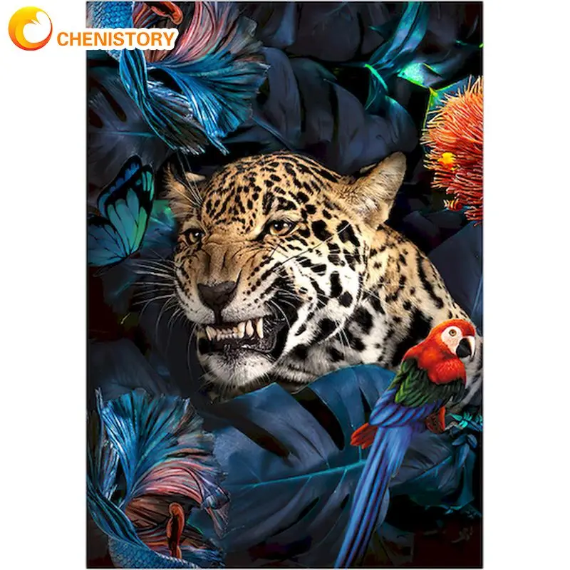 CHENISTORY 40x50cm Frame Leopard Parrot Diy Painting By Numbers Kits Pictures By Numbers On Canvas Animals Home Decoration
CHENISTORY 40x50cm Frame Leopard Parrot Diy Painting By Numbers Kits Pictures By Numbers On Canvas Animals Home Decoration