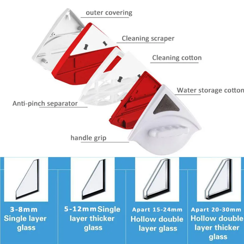 Double Side Magnetic Window Cleaner Brush Glass Cleaning Household Wash Windows Wiper Magnet Glass Cleaners for Washing Windows
Double Side Magnetic Window Cleaner Brush Glass Cleaning Household Wash Windows Wiper Magnet Glass Cleaners for Washing Windows