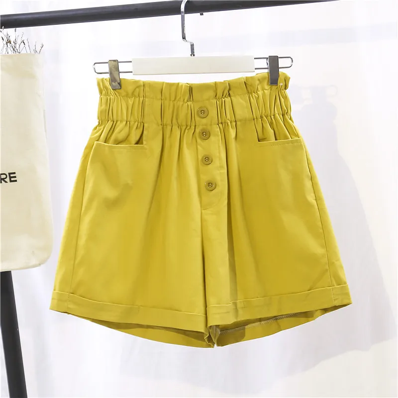 Korean Style Summer Solid Woman Shorts Slim Casual Loose Elastic High-waist Cotton Shorts For Women pantalon corto mujer
Korean Style Summer Solid Woman Shorts Slim Casual Loose Elastic High-waist Cotton Shorts For Women pantalon corto mujer