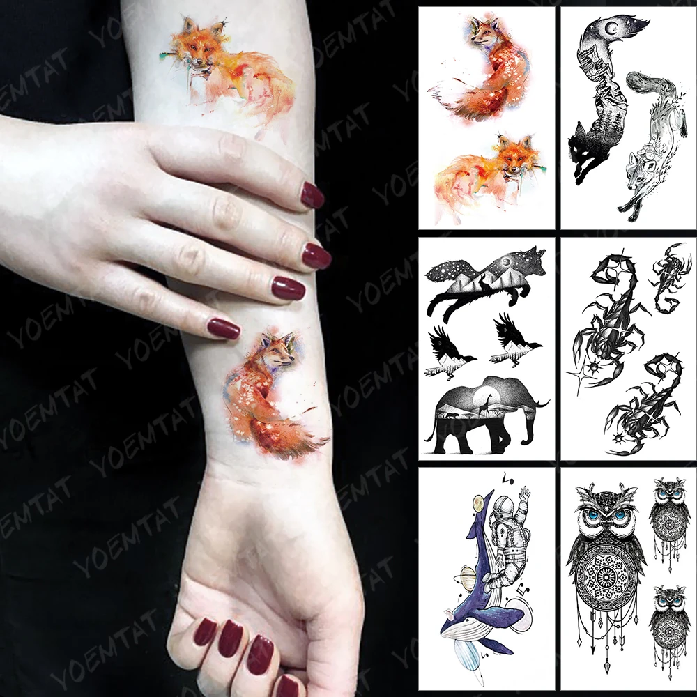 Waterproof Temporary Tattoo Sticker Fox Sky Mountain Flash Tatoo Forest Sun Moon Arm Wrist Fake Tatto For Body Art Women Men
Waterproof Temporary Tattoo Sticker Fox Sky Mountain Flash Tatoo Forest Sun Moon Arm Wrist Fake Tatto For Body Art Women Men