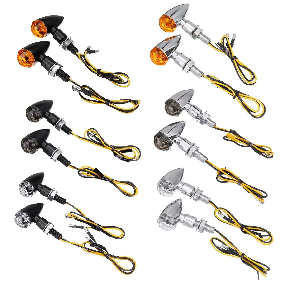 2PCS 12V Motorcycle Indicators Motorcycle Led Turn Signal Light Bullet Signal lamp Driving light Brake light Blinker Metal
2PCS 12V Motorcycle Indicators Motorcycle Led Turn Signal Light Bullet Signal lamp Driving light Brake light Blinker Metal