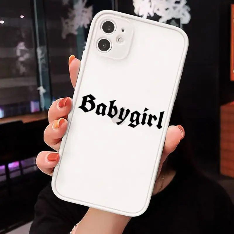 Babe babygirl honey line Text art Phone Case Matte Transparent for iPhone 7 8 11 12 s mini pro X XS XR MAX Plus cover funda
Babe babygirl honey line Text art Phone Case Matte Transparent for iPhone 7 8 11 12 s mini pro X XS XR MAX Plus cover funda