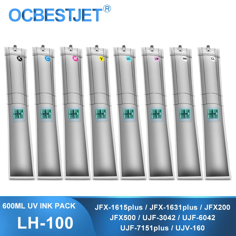 

600ml UV Ink LH100 LH-100 Ink Pack SPC-0597 Bladder For Mimaki JFX-1615plus JFX-1631plus JFX200 JFX500 UJF-3042 UJF-6042 UJV-160