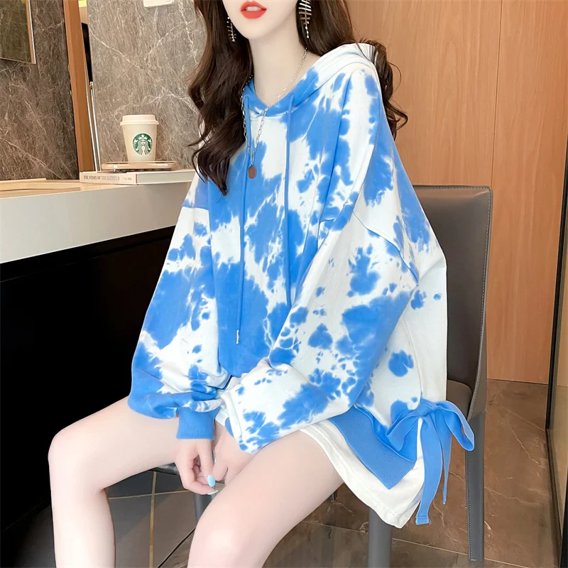 Hoodie Tie dye Harajuku Women Autumn New Long Sleeve O-Neck Women's Korean Casual Oversized Top Female 2021 New
Hoodie Tie dye Harajuku Women Autumn New Long Sleeve O-Neck Women's Korean Casual Oversized Top Female 2021 New