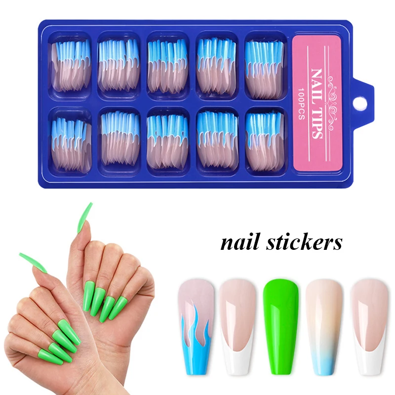 100Pcs/Set Nail Tips Long Coffin Ballerina French Full Cover False Nail Candy Color DIY Beauty Manicure Extension Accessories
100Pcs/Set Nail Tips Long Coffin Ballerina French Full Cover False Nail Candy Color DIY Beauty Manicure Extension Accessories