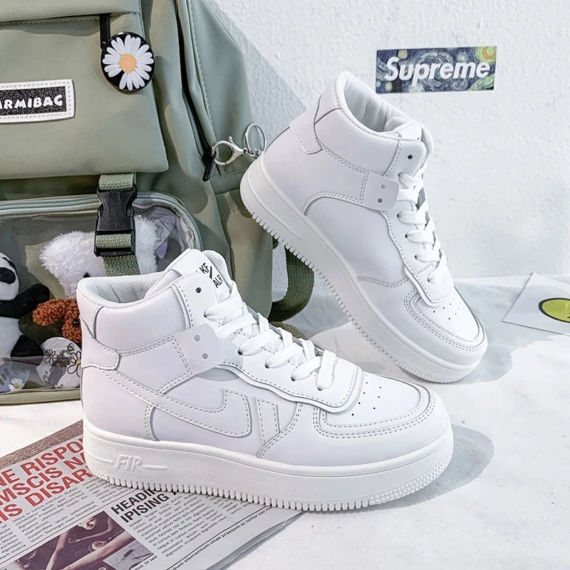 Women High Top White Sneakers Womens Platform Chunky Vulcanized Shoes Tenis Female 2021 Lace Up Candy colors Casual Sport Shoe
Women High Top White Sneakers Womens Platform Chunky Vulcanized Shoes Tenis Female 2021 Lace Up Candy colors Casual Sport Shoe