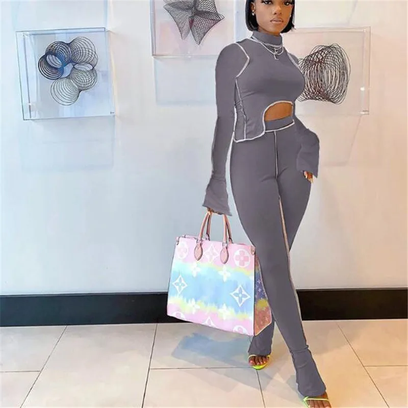 2021 New Style Women Skinny Two-piece Clothes Set Long Sleeve High Neck Crop Top+Long Pants Female Line Style Autumn Sets 3XL
2021 New Style Women Skinny Two-piece Clothes Set Long Sleeve High Neck Crop Top+Long Pants Female Line Style Autumn Sets 3XL