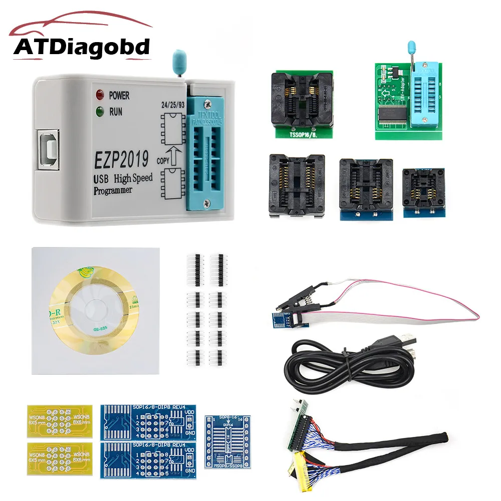 Usb-программатор EEPROM EZP2019 высокоскоростной USB-программатор с 5 адаптерами 25 93 bios -