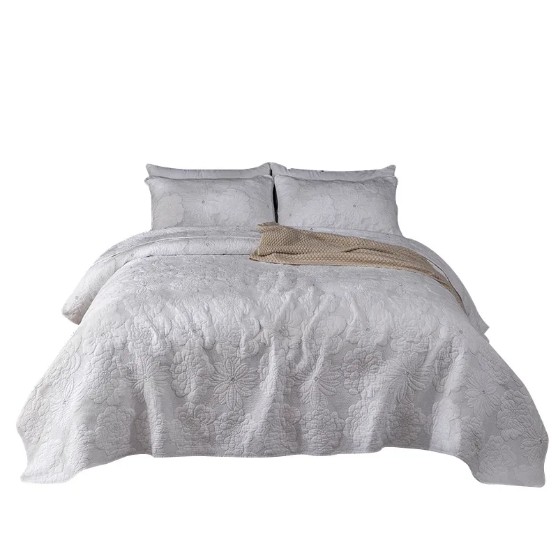 CHAUSUB Solid Bedspreads For Bed Quilt Set 3-piece Embroidered Cotton Quilts Bed Cover Shams King Queen Size Coverlets Blanket
CHAUSUB Solid Bedspreads For Bed Quilt Set 3-piece Embroidered Cotton Quilts Bed Cover Shams King Queen Size Coverlets Blanket