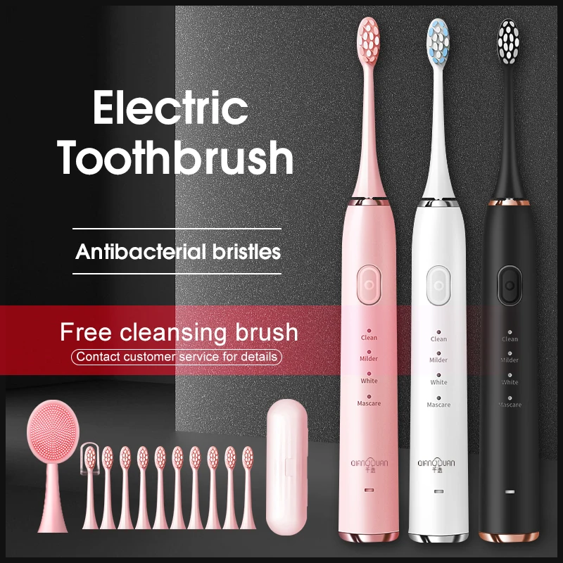 New Electric Toothbrush Toothbrush Sonic Ultrasonic Brush IPX7 Waterproof Sonic Toothbrush Recharge Sterilization Anti-bacteria
New Electric Toothbrush Toothbrush Sonic Ultrasonic Brush IPX7 Waterproof Sonic Toothbrush Recharge Sterilization Anti-bacteria