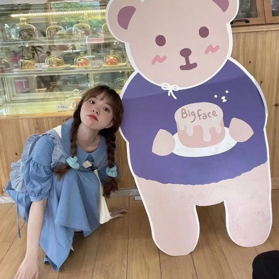 Summer suit female student loose Japanese Girl Bubble Sleeve Dress with plaid vest two piece suit
Summer suit female student loose Japanese Girl Bubble Sleeve Dress with plaid vest two piece suit