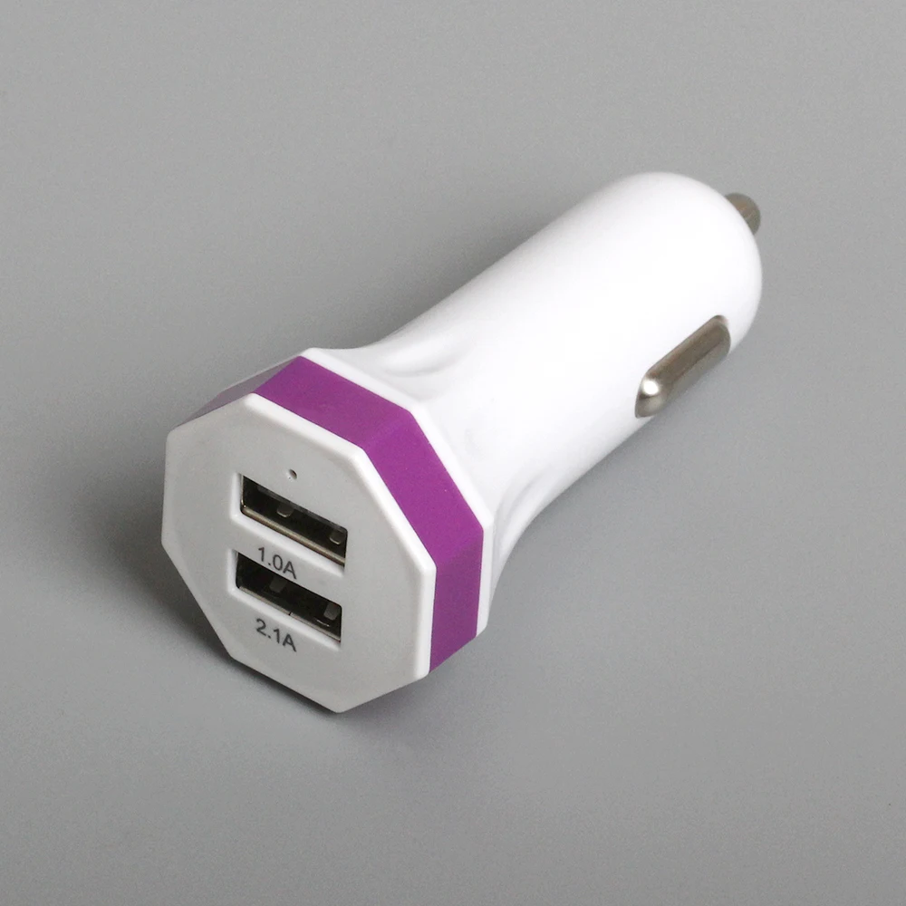 Красочные 5 цветов восьмиугольный стиль дешевые 2 Usb в 300 A + 1A автомобильный