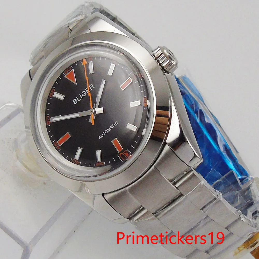 39mm Bliger Brand Automatic Mens Watch Sapphire Glass MIYOTA 8215 Movement Black/Blue/Gray/White Dial Polished Beze Oyster Strap
39mm Bliger Brand Automatic Mens Watch Sapphire Glass MIYOTA 8215 Movement Black/Blue/Gray/White Dial Polished Beze Oyster Strap