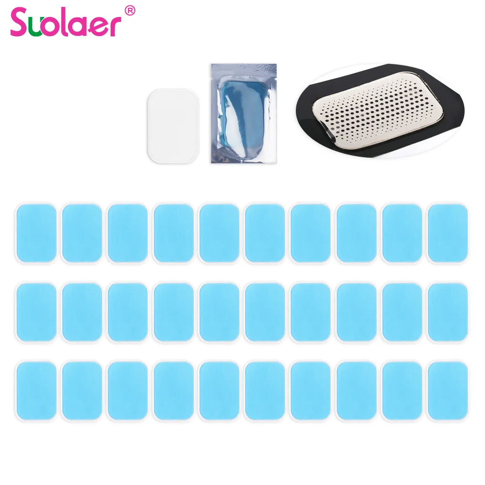 

30PCS EMS Trainer Abdominal Gel Stickers Pad for Electric Muscle Stimulator ABS Fitness Weight Loss Body Slimming Myostimulator