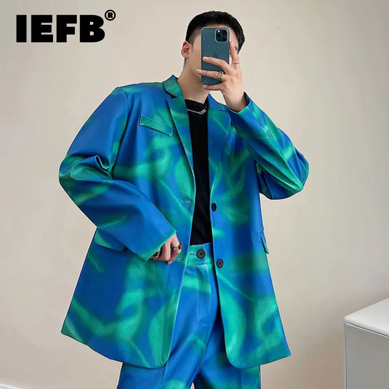 IEFB Осенняя индивидуализированная уличная одежда с принтом для мужчин 2022 Новинка