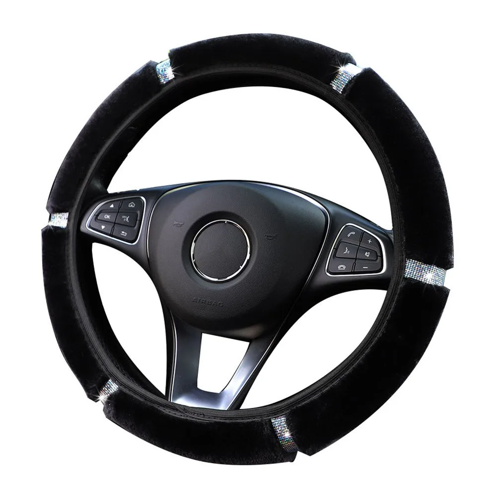 37-38cm Universal Car Steering Wheel Cover Rhinestone Soft Plush Interior Accessories Steering Covers Breathable
37-38cm Universal Car Steering Wheel Cover Rhinestone Soft Plush Interior Accessories Steering Covers Breathable