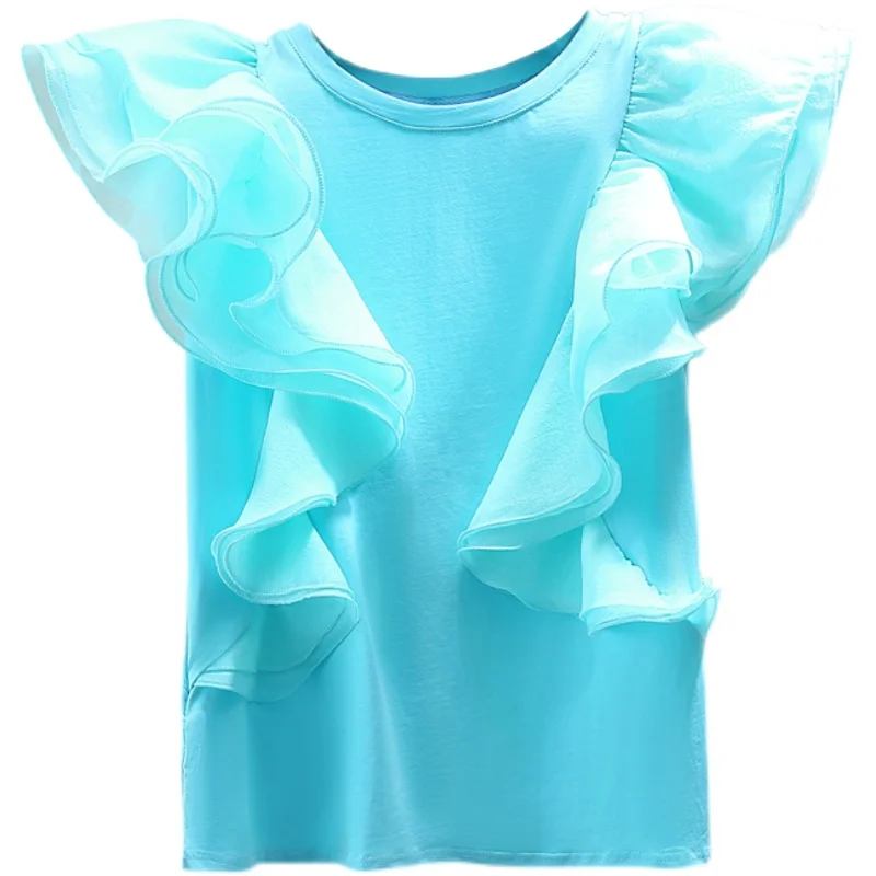 Ruffled Stitching Solid Color Casual T-shirt Women's 2021 Summer Korean Style All-Matching Sleeveless Stretch Top Tees
Ruffled Stitching Solid Color Casual T-shirt Women's 2021 Summer Korean Style All-Matching Sleeveless Stretch Top Tees