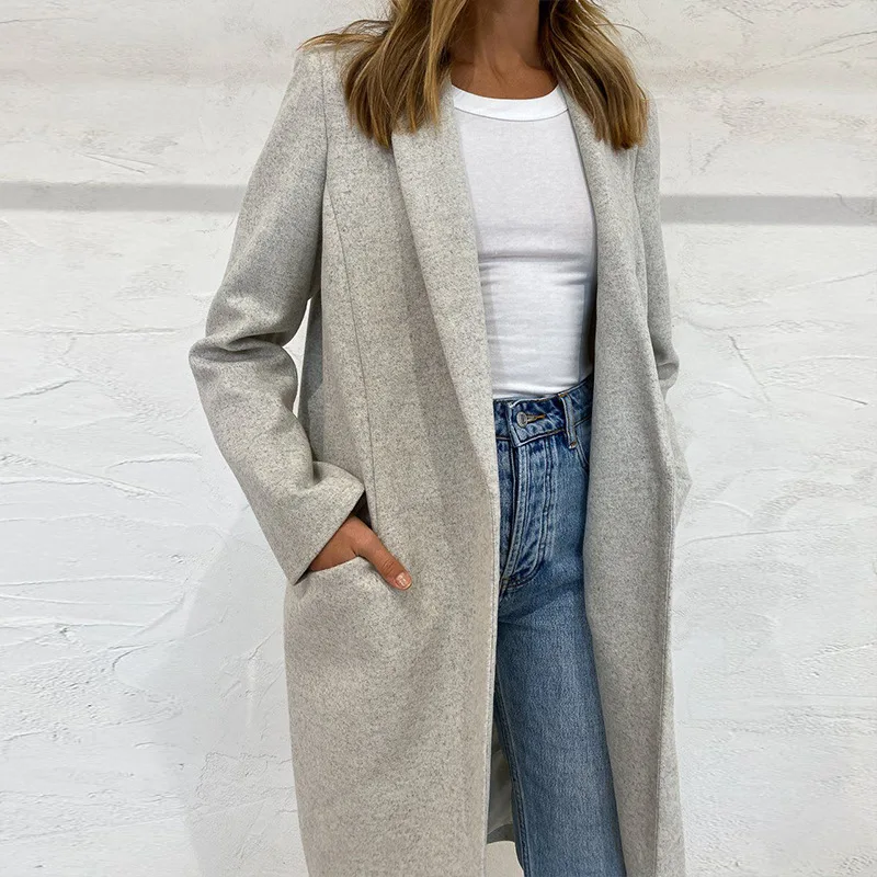 Lady Solid Long Wool Coat Batwing Long Sleeve Elegant Office Jacket Female Turn-Down-Collar Casual Women OverCoat Cape
Lady Solid Long Wool Coat Batwing Long Sleeve Elegant Office Jacket Female Turn-Down-Collar Casual Women OverCoat Cape