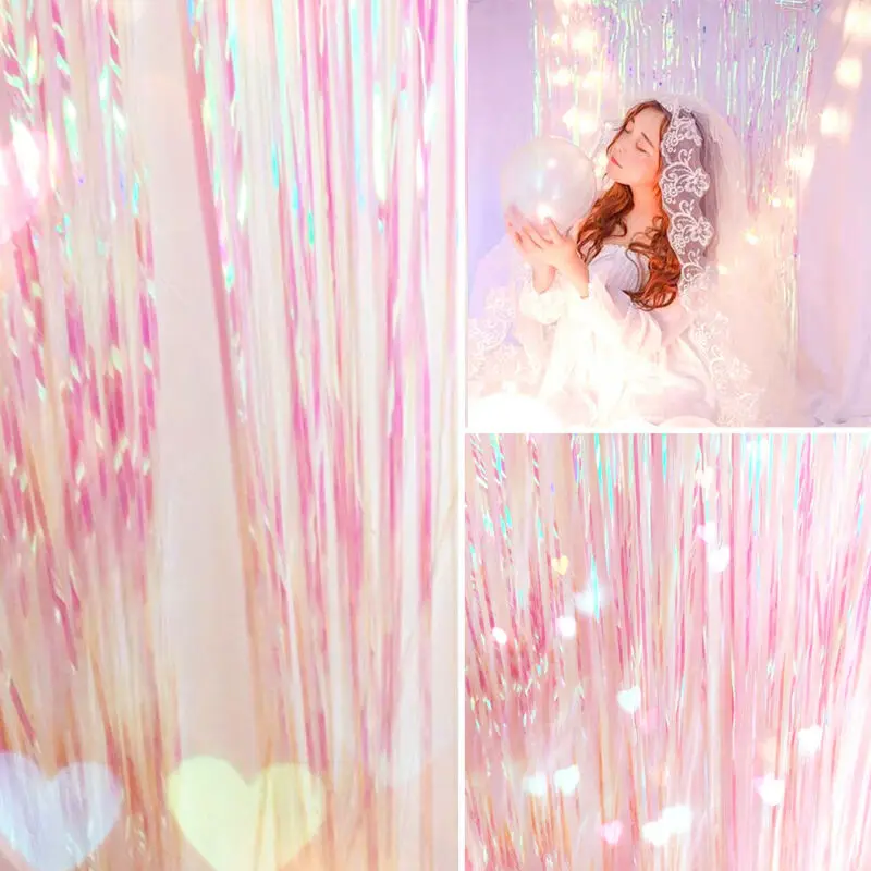 FAROOT Shimmer Iridescent Foil Fringe Curtain Party Decoration Mermaid Unicorn Backdrop
FAROOT Shimmer Iridescent Foil Fringe Curtain Party Decoration Mermaid Unicorn Backdrop