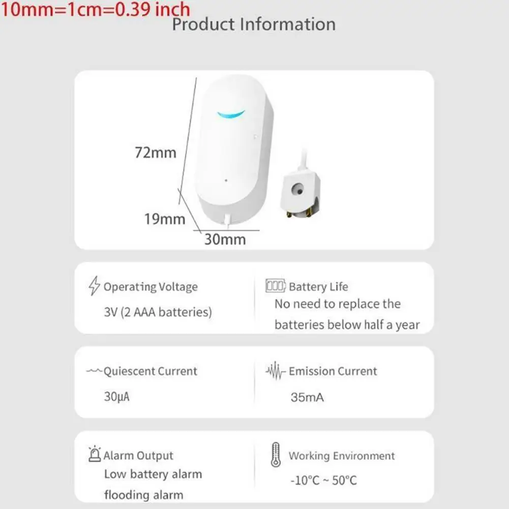 Water Leak Sensor, Water Leak Level Alarm, Overflow Detector, Water Alarm, Overflow And Full Water Remote Alarm
Water Leak Sensor, Water Leak Level Alarm, Overflow Detector, Water Alarm, Overflow And Full Water Remote Alarm