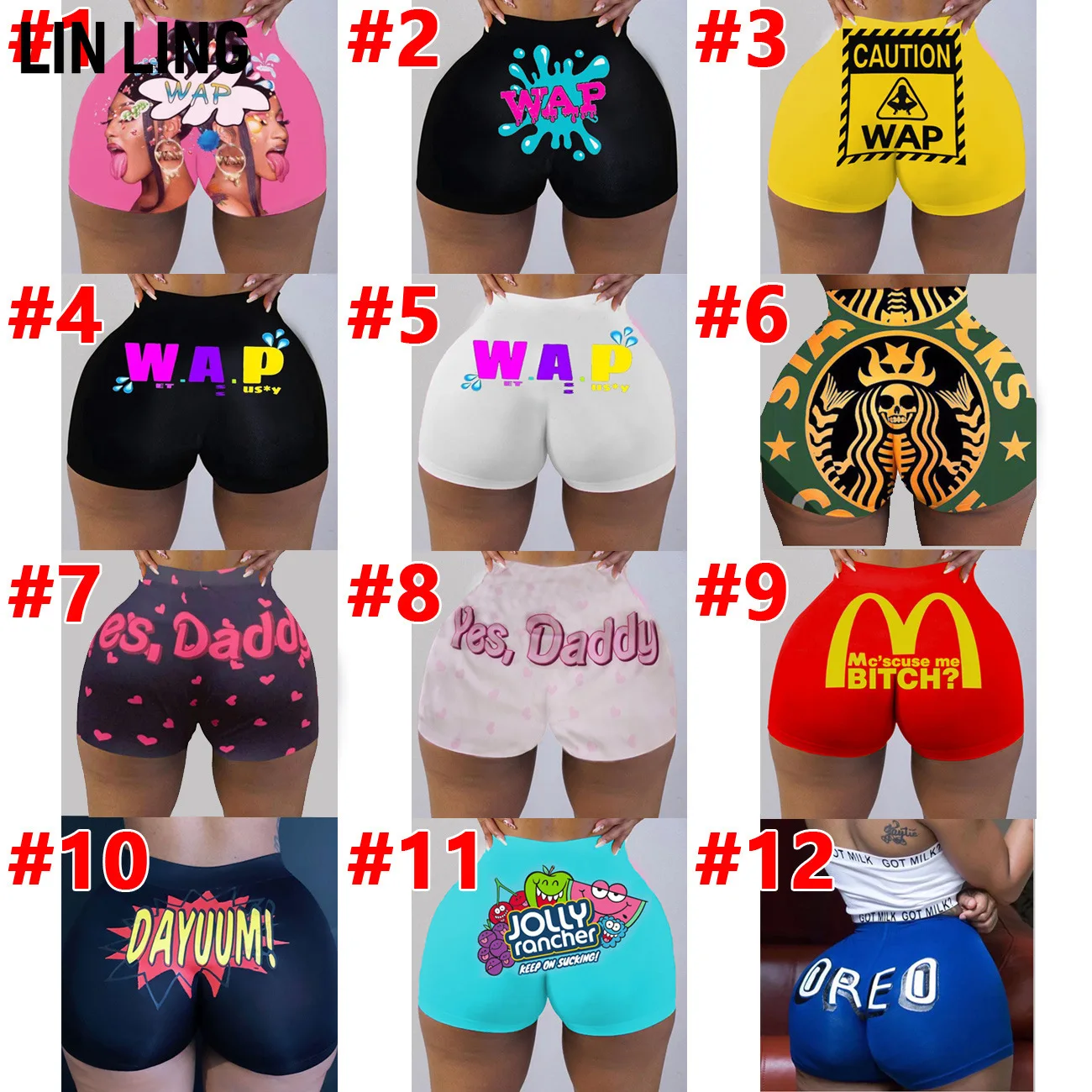 LINLING Summer Character Letter Print Sexy Women Skinny Quick Dry Running Training Yoga Hotpants
LINLING Summer Character Letter Print Sexy Women Skinny Quick Dry Running Training Yoga Hotpants