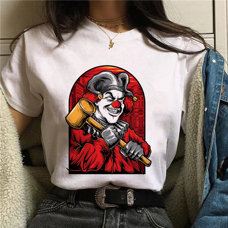 Summer Hot Women T-shirt Funny IT Movie T-Shirt femme Stephen King Harajuku cartoon T-shirt clown Halloween Pennywise T-shirt
Summer Hot Women T-shirt Funny IT Movie T-Shirt femme Stephen King Harajuku cartoon T-shirt clown Halloween Pennywise T-shirt