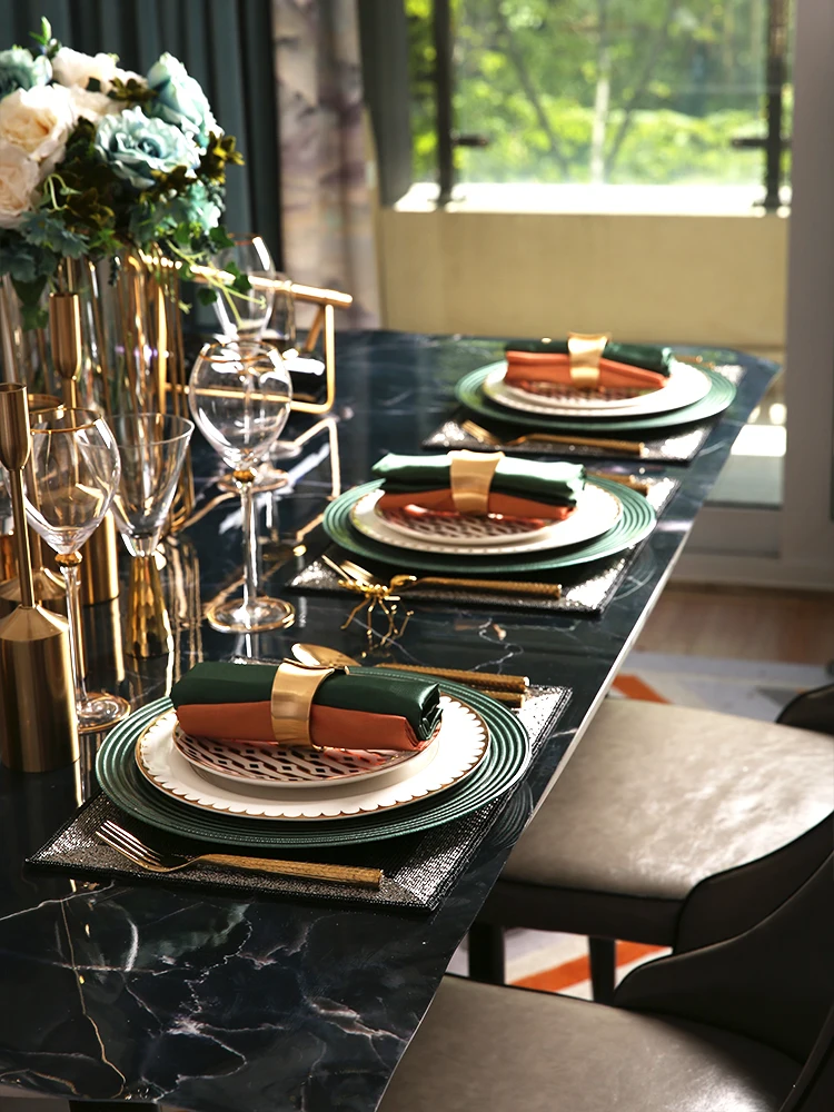 

Керамические тарелки для дня рождения в скандинавском стиле, Рождественский кухонный набор столовых приборов, фарфоровая тарелка для суши, блюдо, Скандинавская посуда, посуда OA50PS