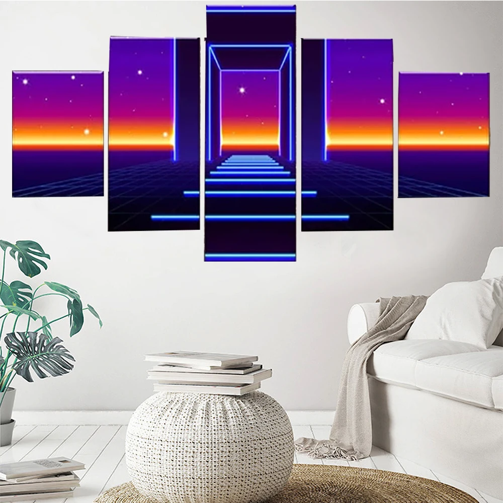 5 Pieces Wall Art Canvas Painting Animation Poster Purple Gate Home Decoration Modular Frame Pictures Modern Living Room
5 Pieces Wall Art Canvas Painting Animation Poster Purple Gate Home Decoration Modular Frame Pictures Modern Living Room
