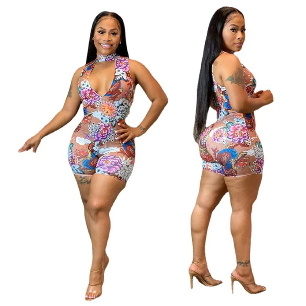 Floral Print Summer Rompers Womens Jumpsuit 2021 Sexy Turtleneck Sleeveless One Piece Overall Casual Hollow Out Skinny Playsuit
Floral Print Summer Rompers Womens Jumpsuit 2021 Sexy Turtleneck Sleeveless One Piece Overall Casual Hollow Out Skinny Playsuit