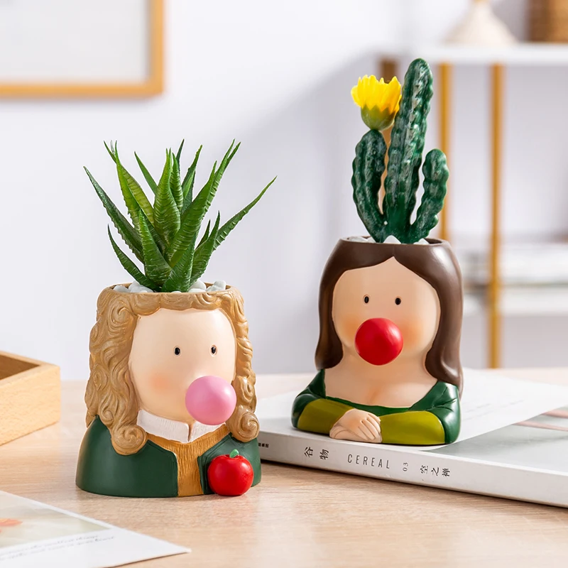 Creative Character Flower Pot Resin Cartoon Cute Flower Pot Nordic Home Decoration Vase Balcony Decoration Vase Gifts Plant Pots
Creative Character Flower Pot Resin Cartoon Cute Flower Pot Nordic Home Decoration Vase Balcony Decoration Vase Gifts Plant Pots