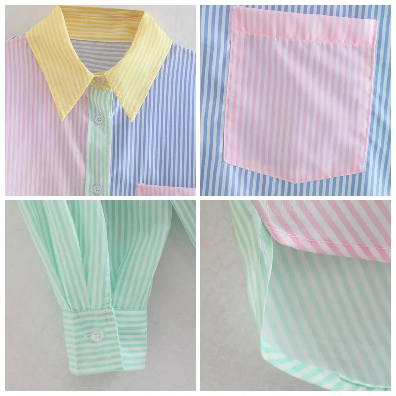 MosiMolly 2021 Summer Striped Blouses Shirt Tops Women Color Block Pockts Blouses Female Blusas 
MosiMolly 2021 Summer Striped Blouses Shirt Tops Women Color Block Pockts Blouses Female Blusas