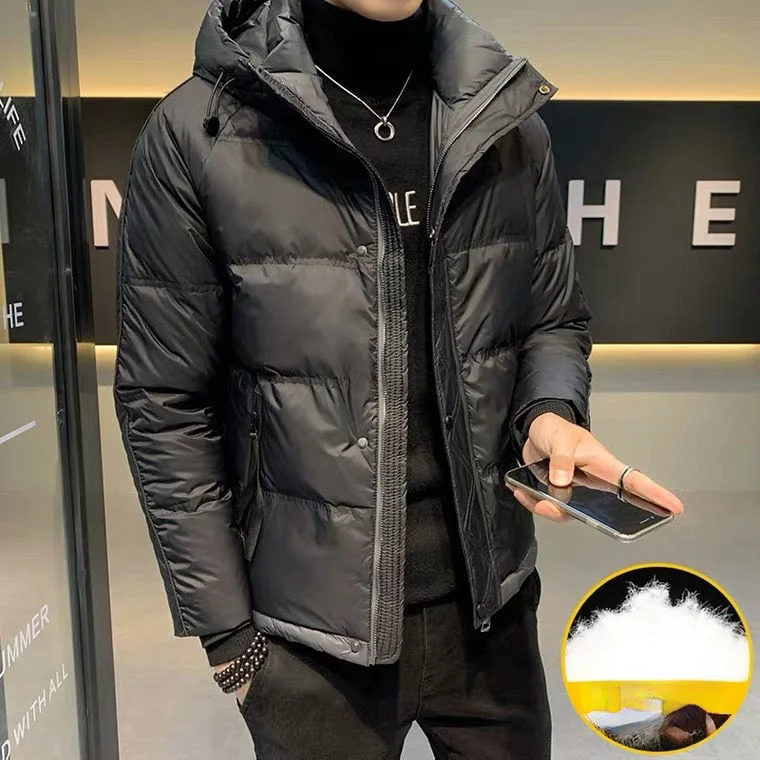 2021 Winter Men's Fashion Solid White Duck Down Jackets Male Short Warm Hooded Overcoats Men Thicken Warm Handsome Coats W863
2021 Winter Men's Fashion Solid White Duck Down Jackets Male Short Warm Hooded Overcoats Men Thicken Warm Handsome Coats W863