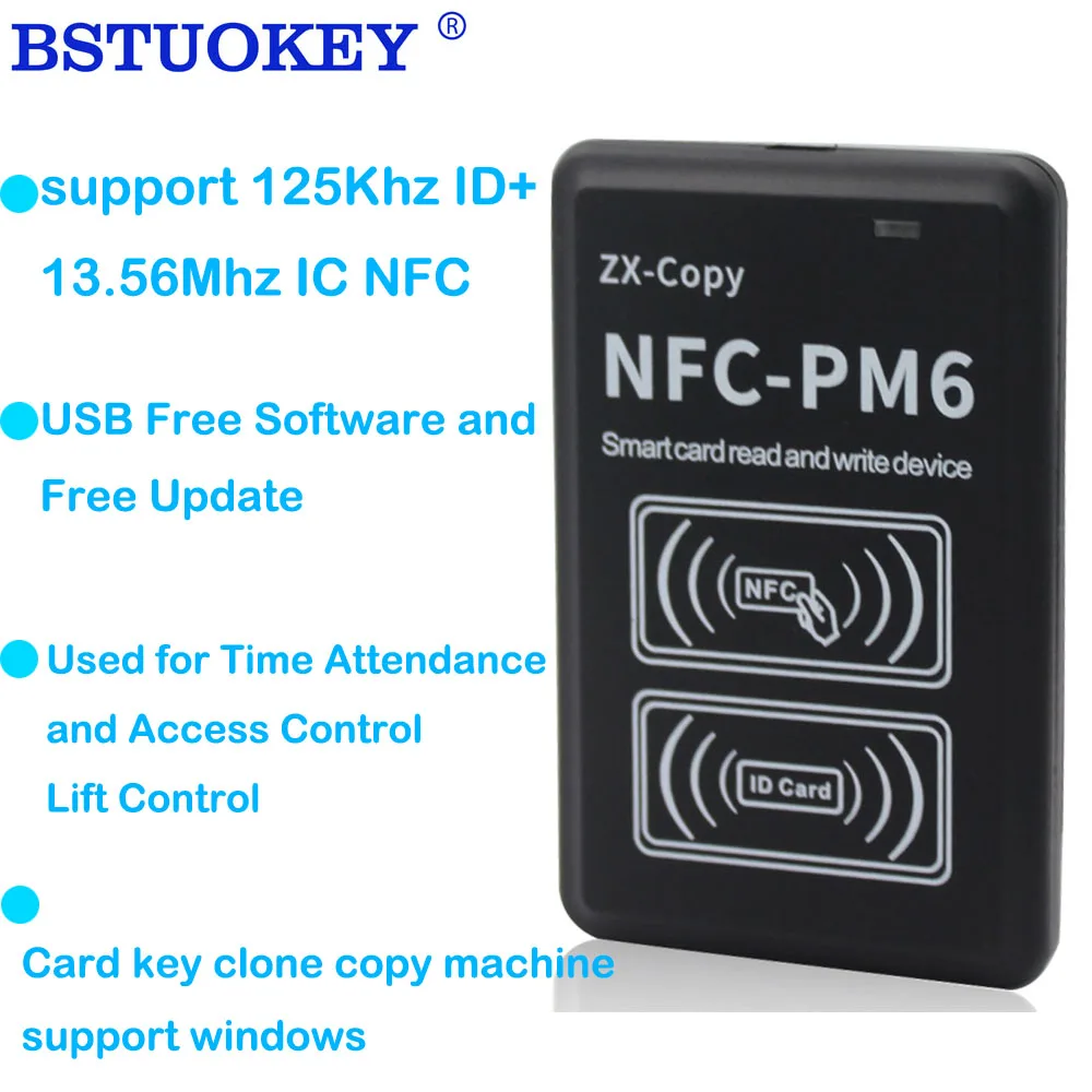 

RFID Copier Duplicator 125KHz Key NFC Smart Card Reader Writer 13.56MHz Encrypted Programmer USB UID T5577 EM4305 Card Clone