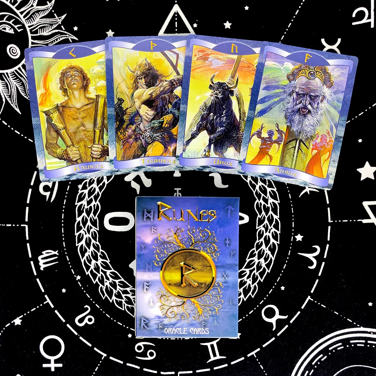 

Runes Oracle Card Tarot Cards And PDF Guidance Divination Deck Entertainment Parties Board Game Support Drop Shipping 24 PCS/Box