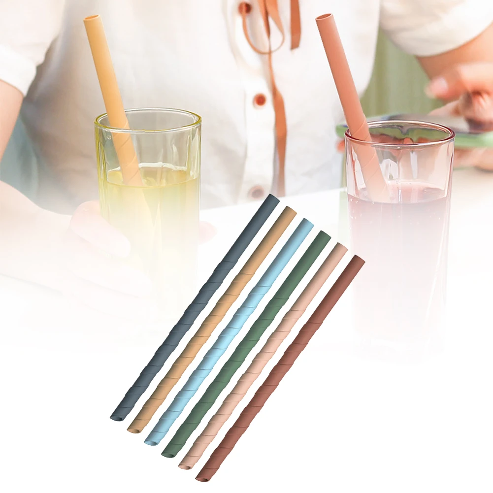 8.6"6pcs/set Straws 6colors Reusable Drinking Silicone Straws With 2 Cleaning Brushes For Kitchen Bar Straws Accessories Tools
8.6"6pcs/set Straws 6colors Reusable Drinking Silicone Straws With 2 Cleaning Brushes For Kitchen Bar Straws Accessories Tools