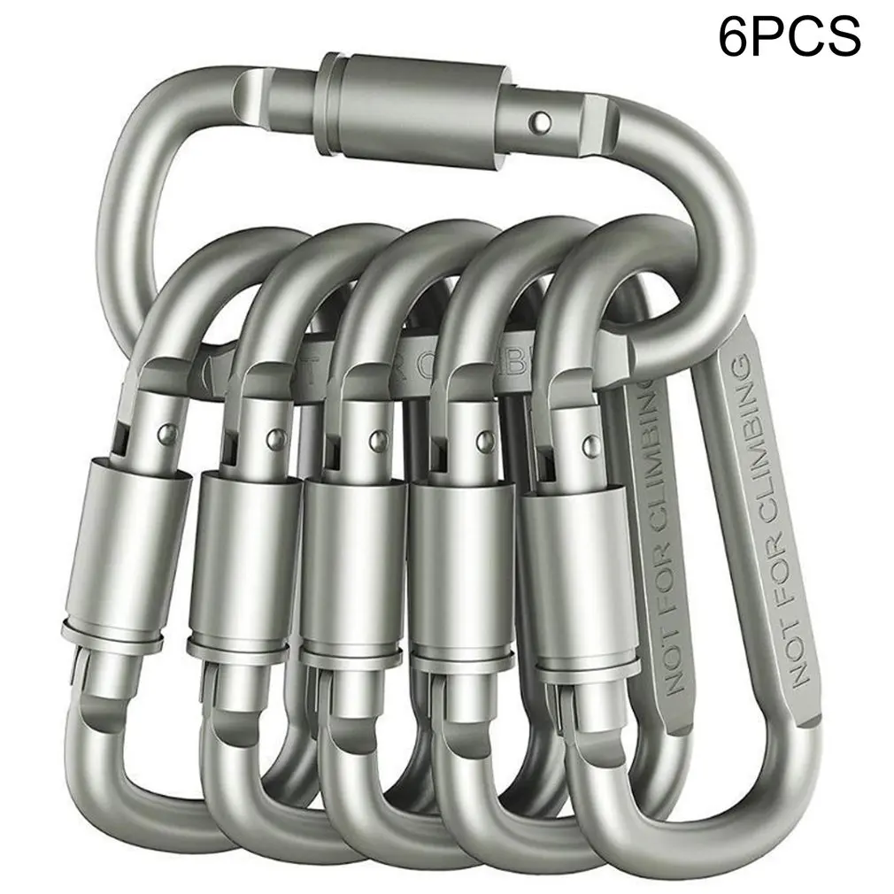 6Pcs Aluminum Alloy Carabiner Keychain Outdoor Camping Climbing Snap Clip Lock Buckle Hook Fishing Tool Hot Sale
6Pcs Aluminum Alloy Carabiner Keychain Outdoor Camping Climbing Snap Clip Lock Buckle Hook Fishing Tool Hot Sale