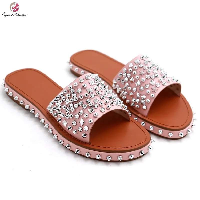Casual Fashion Sandals Concise Flat with Rivet Synthetic PU Sandals Slip-On Dropshipping original intention Size 35-43
Casual Fashion Sandals Concise Flat with Rivet Synthetic PU Sandals Slip-On Dropshipping original intention Size 35-43