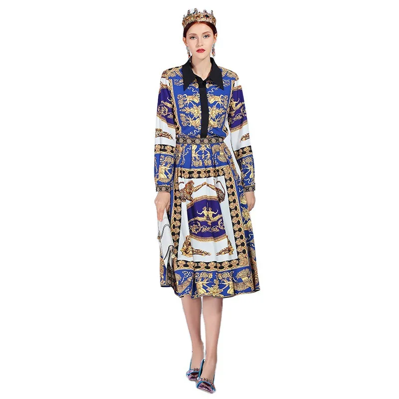 2021 Fashionable High-End Suit Leopard Printing Lapel Long Sleeve Shirt+High Waist Slimming Large Hem Retro A- Line Skirt Spring
2021 Fashionable High-End Suit Leopard Printing Lapel Long Sleeve Shirt+High Waist Slimming Large Hem Retro A- Line Skirt Spring