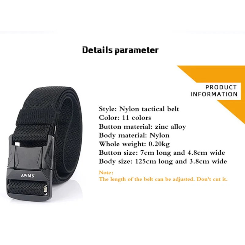 Elastic Military Belt Men Outdoor Tactical Army Canvas Thick Waist Belt Durable Metal Buckle Quickly Unlock Trouser Pants Belt
Elastic Military Belt Men Outdoor Tactical Army Canvas Thick Waist Belt Durable Metal Buckle Quickly Unlock Trouser Pants Belt