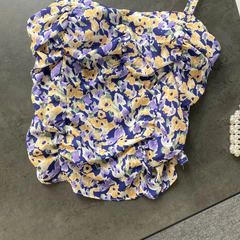 2021 summer new floral crop tops sexy spaghetti strap tanke top off shoulder pleated slim fit sleeveless camis for women ins
2021 summer new floral crop tops sexy spaghetti strap tanke top off shoulder pleated slim fit sleeveless camis for women ins