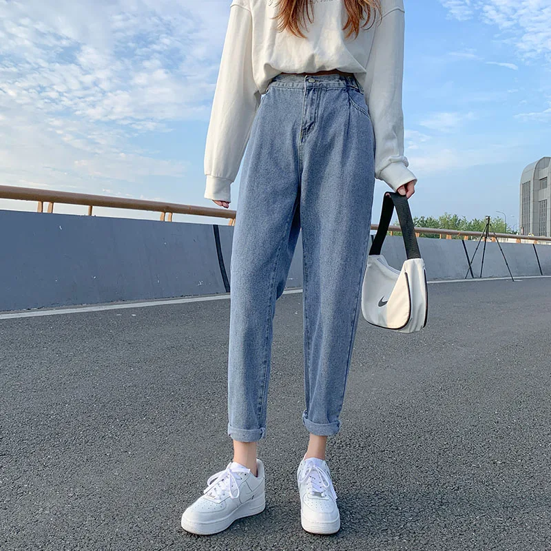 2021 High Waist Mom Jeans Women Boyfriends Straight Jeans Cotton Loose Vintage Denim pants
2021 High Waist Mom Jeans Women Boyfriends Straight Jeans Cotton Loose Vintage Denim pants