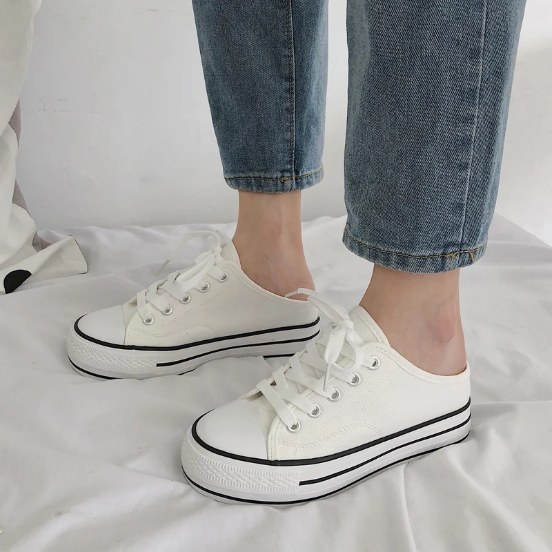 2021 Korean Baotou Inner height half slippers women's summer heel less shoes leisure Women's canvas shoes women's shoes
2021 Korean Baotou Inner height half slippers women's summer heel less shoes leisure Women's canvas shoes women's shoes