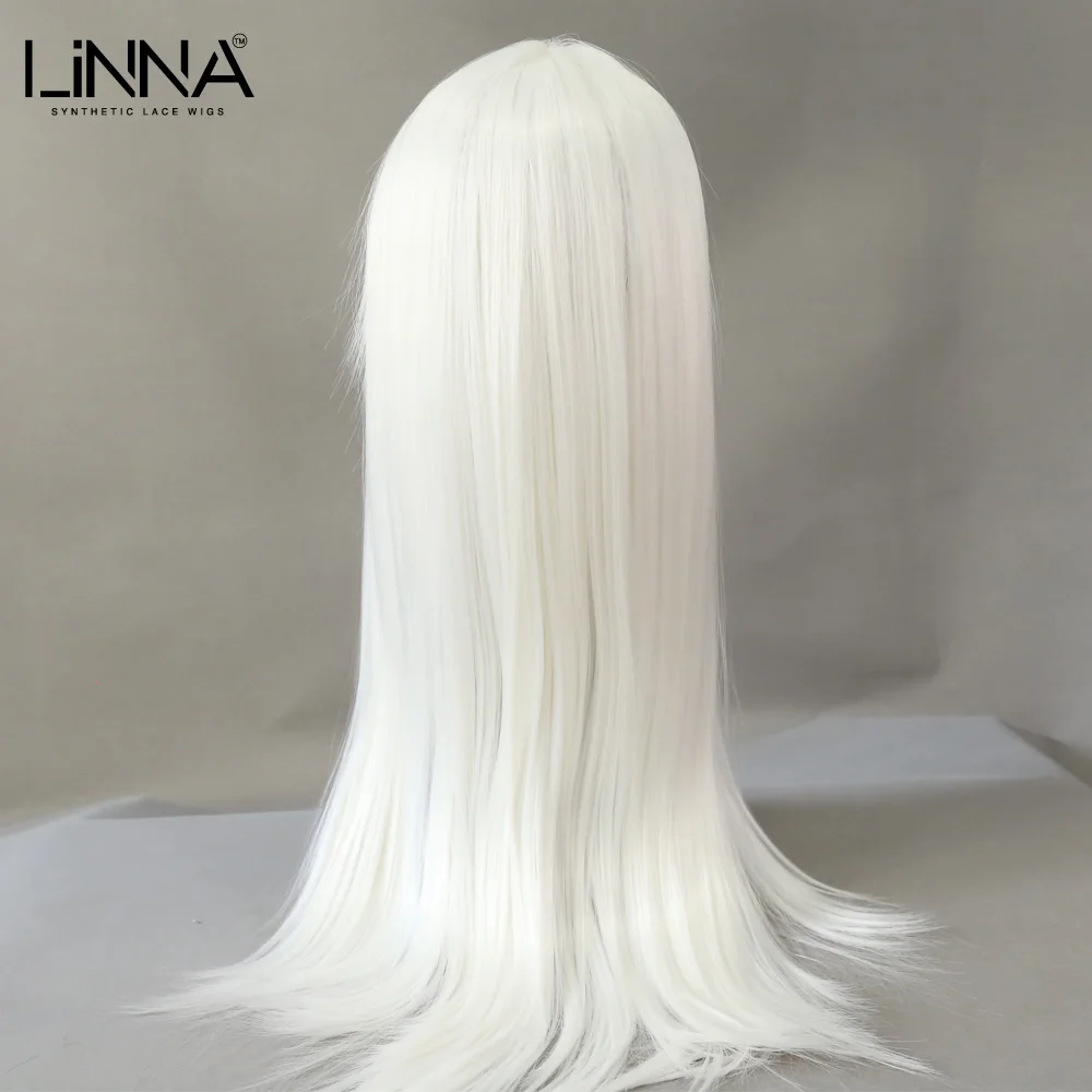 LINNA длинные прямые синтетические волосы Синтетические на кружеве парики для Для