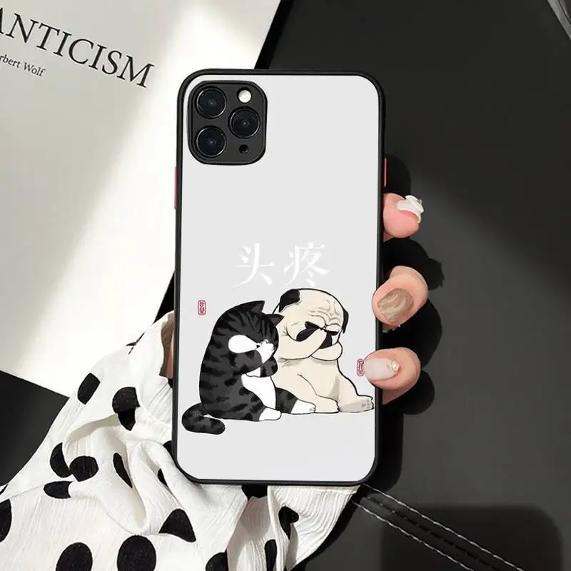 Phone Case For iPhone 12 11 Mini Pro XR XS Max 7 8 Plus X Cute Cartoon Cat Dog Matte transparent cover
Phone Case For iPhone 12 11 Mini Pro XR XS Max 7 8 Plus X Cute Cartoon Cat Dog Matte transparent cover