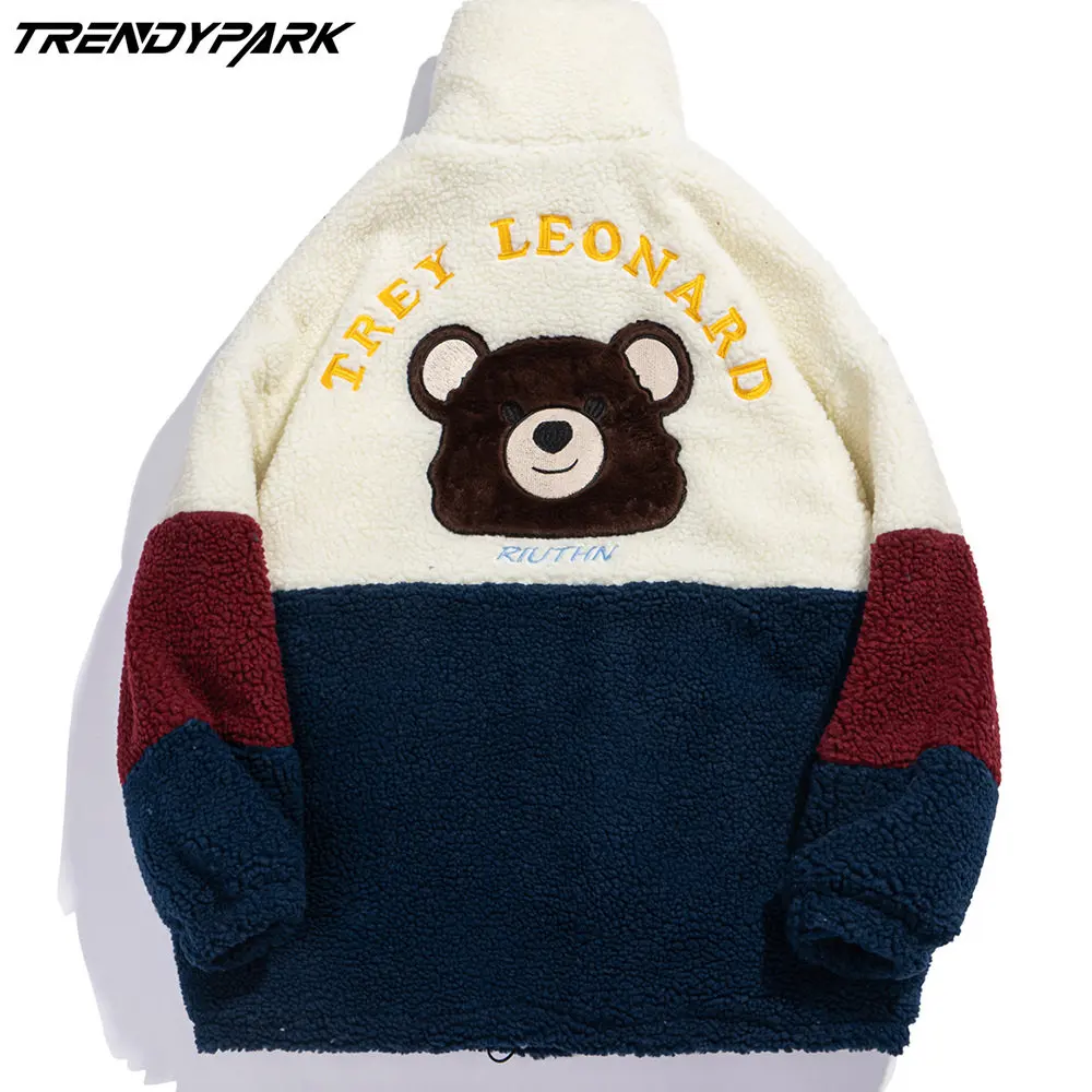 Men's Jacket Cashmere Flocking Fleece Winter Warm Thick Fabric Harajuku Streetwear Casual Oversized Patchwork Cartoon Coat
Men's Jacket Cashmere Flocking Fleece Winter Warm Thick Fabric Harajuku Streetwear Casual Oversized Patchwork Cartoon Coat
