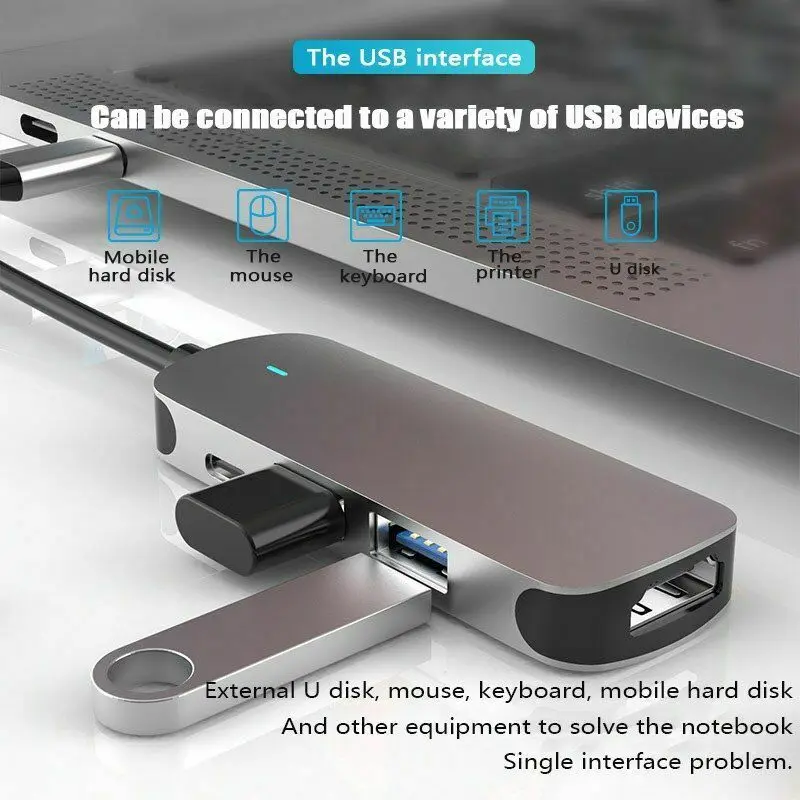 Высокоскоростной USB-концентратор USB-C Type-C, 4K HDMI, PD, зарядка, многофункциональный адаптер 4 в 1 для ПК, Mackbook Pro, Ipad, ноутбуков
Высокоскоростной USB-концентратор USB-C Type-C, 4K HDMI, PD, зарядка, многофункциональный адаптер 4 в 1 для ПК, Mackbook Pro, Ipad, ноутбуков