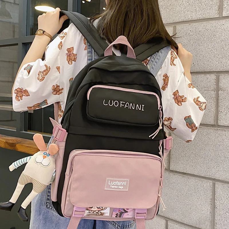 DIFA Letters Embroidery Waterproof Nylon Women Backpack Female Multi-pocket Insert Buckle Travel Back Bag Teen Girl Schoolbag
DIFA Letters Embroidery Waterproof Nylon Women Backpack Female Multi-pocket Insert Buckle Travel Back Bag Teen Girl Schoolbag