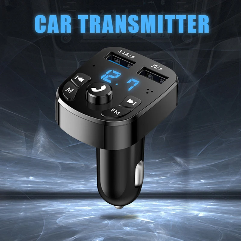 Автомобильный Bluetooth совместимый FM-передатчик с двойным USB-вольтметром QC3.0 и входом/выходом AUX подходит для смартфонов и планшетов
Автомобильный Bluetooth совместимый FM-передатчик с двойным USB-вольтметром QC3.0 и входом/выходом AUX подходит для смартфонов и планшетов