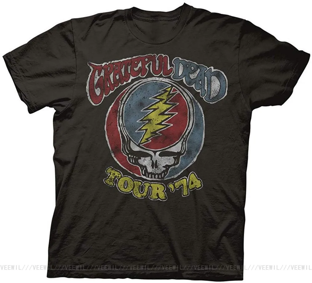 Grateful Dead для взрослых унисекс Tour 74 винтажная светильник Кая футболка для мужчин и женщин брендовые Модные Топы Футболка 
Grateful Dead для взрослых унисекс Tour 74 винтажная светильник Кая футболка для мужчин и женщин брендовые Модные Топы Футболка