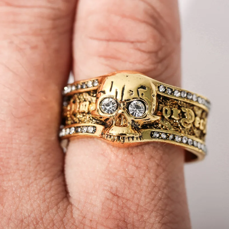 New Vintage Steampunk Letter Skull Rings For Women Men Trendy Gold/Silver Color Female Male Jewelry Punk Party Hip Hop Gifts
New Vintage Steampunk Letter Skull Rings For Women Men Trendy Gold/Silver Color Female Male Jewelry Punk Party Hip Hop Gifts